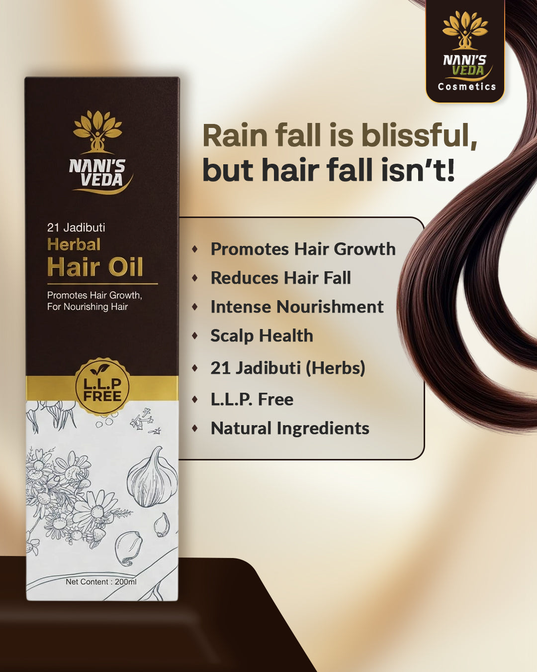 Nani’s Veda 21 Jadibuti Herbal Hair Oil – 100 ml