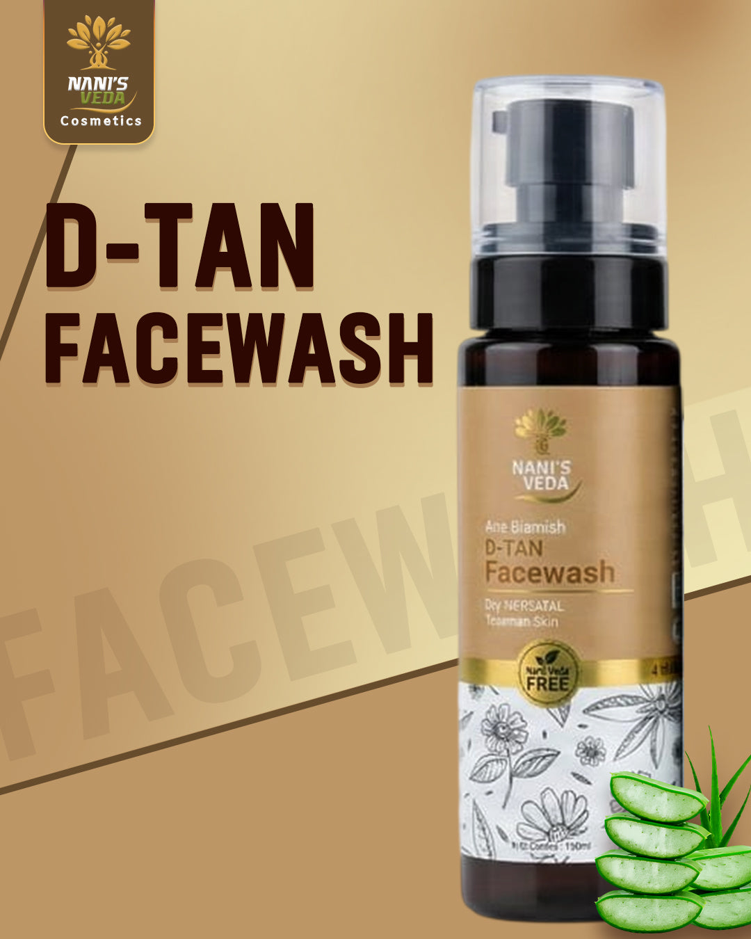 Nani’s Veda Anti-Blemish D-Tan Facewash – 100 ml