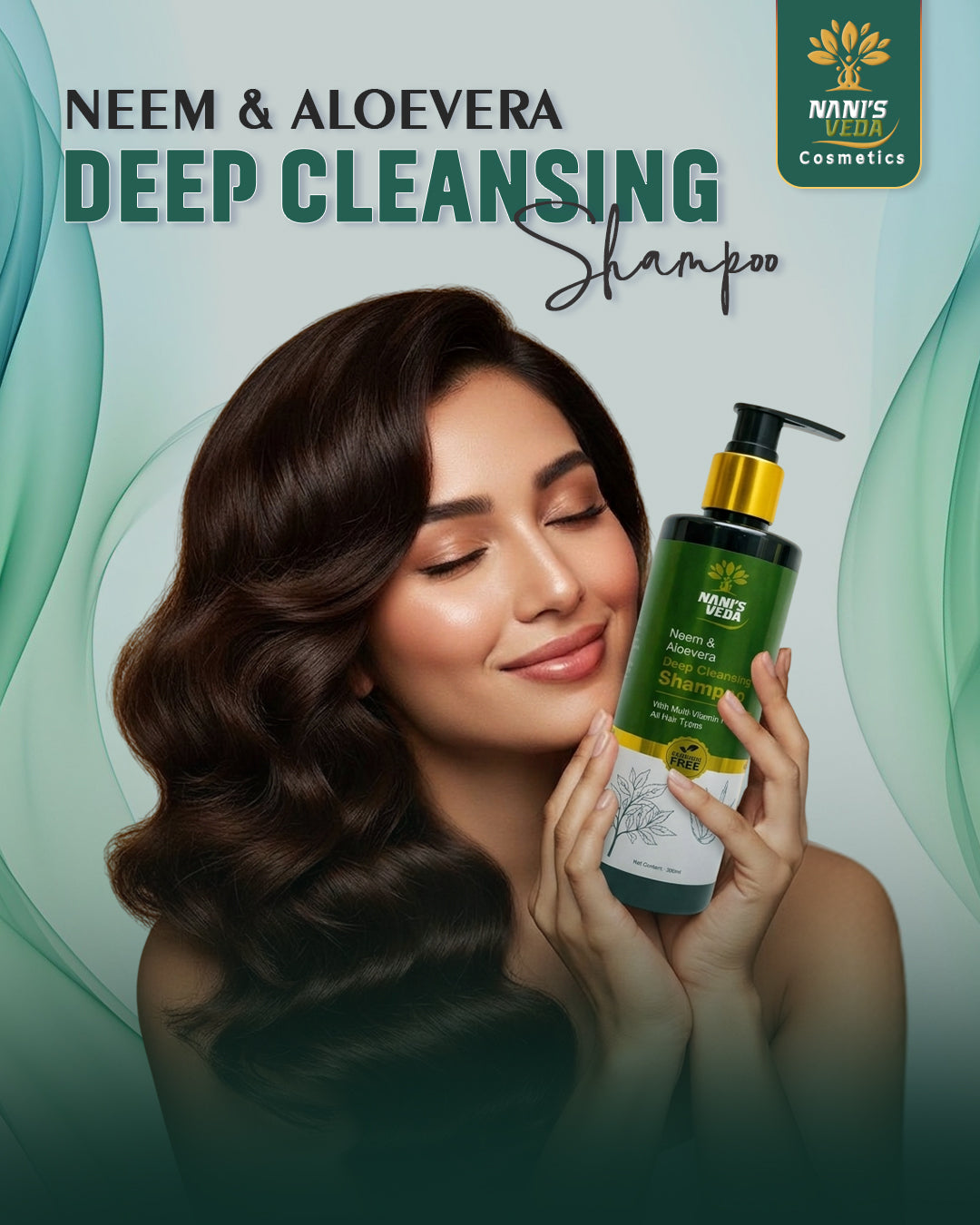 Nani’s Veda Neem & Aloe Vera Deep Cleansing Shampoo – 300 ml