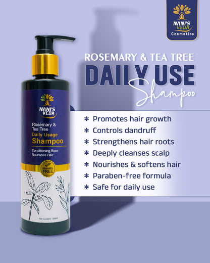Nani’s Veda Rosemary & Tea Tree Daily Usage Shampoo – 300 ml