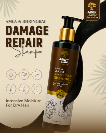 Nani’s Veda Amla & Bhringraj Damage Repair Shampoo – 300 ml
