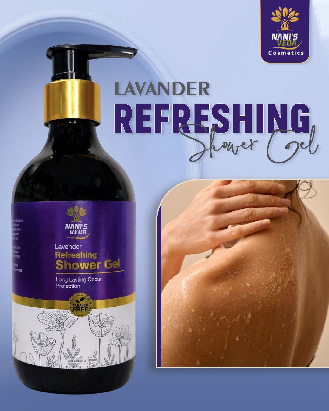 Nani’s Veda Lavender Refreshing Shower Gel – 300 ml
