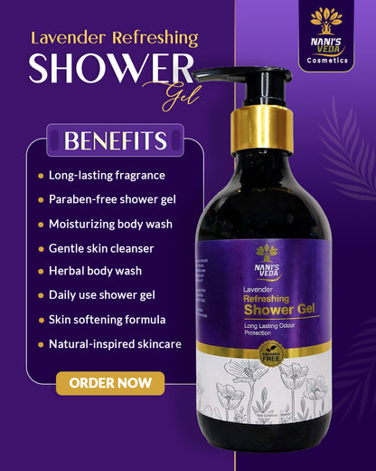 Nani’s Veda Lavender Refreshing Shower Gel – 300 ml