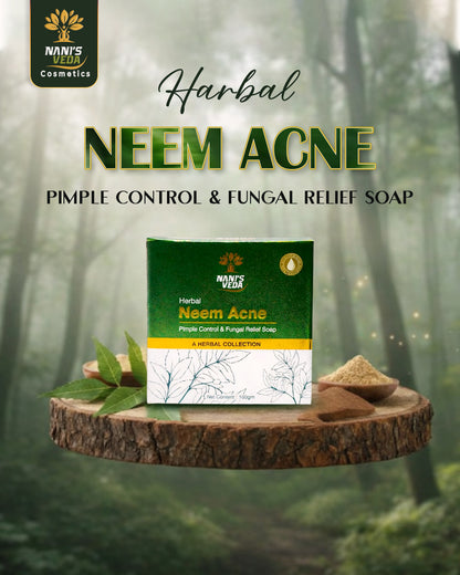 Nani’s Veda Herbal Neem Acne Soap – Pimple Control & Fungal Relief | 100g