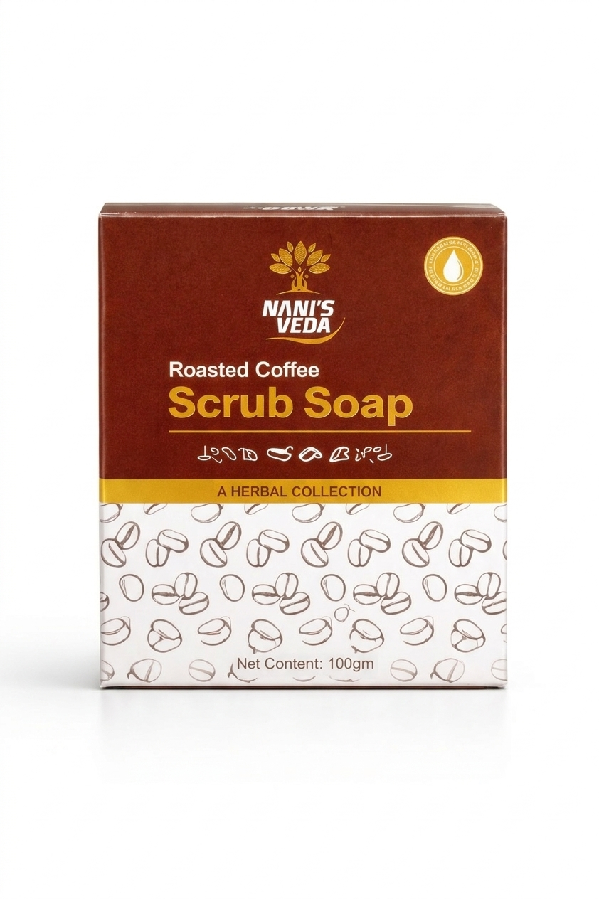 Nani’s Veda Roasted Coffee Scrub Soap – 100 gm